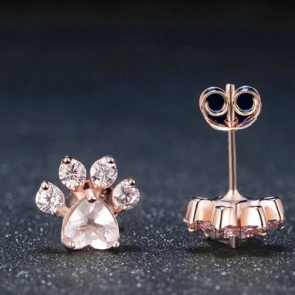 ¥ NEW 18K ROSE GOLD EARRINGS - Picture 3 of 5